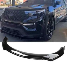 For Ford Explorer ST Glossy Black Front Bumper Lip Spoiler Splitter Body Kit