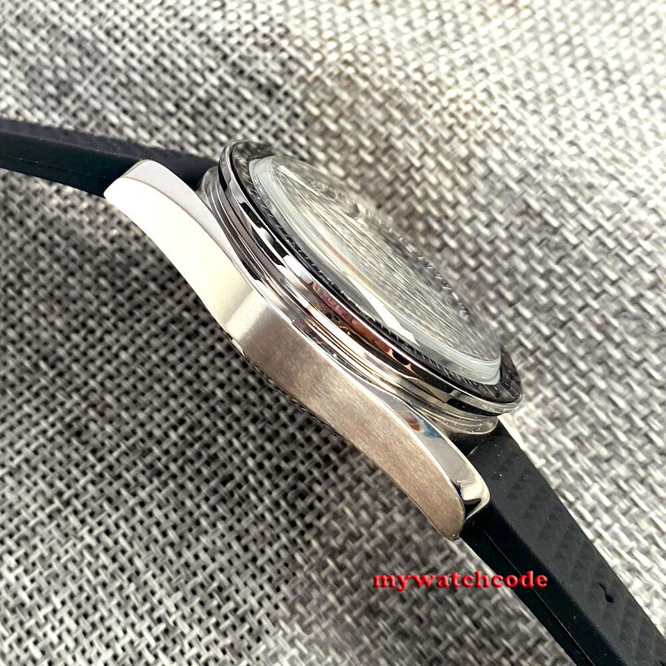 Relógio masculino de quartzo cronógrafo completo sólido mostrador preto branco estéril Bliger 40 mm - Imagem 3 de 4