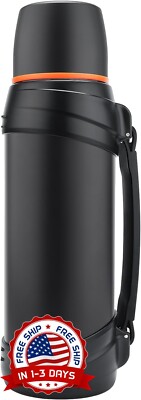 Botella de viaje aislada de acero inoxidable con taza sin BPA para frío y calor