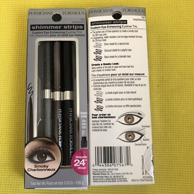 2x Physicians Shimmer Strips Custom Smoky Eye Enhancing Eyeliner Trio #7567Smoky