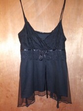 Vintage 90's Y2K Whimsigoth Babydoll Fairy Mesh Strappy Top