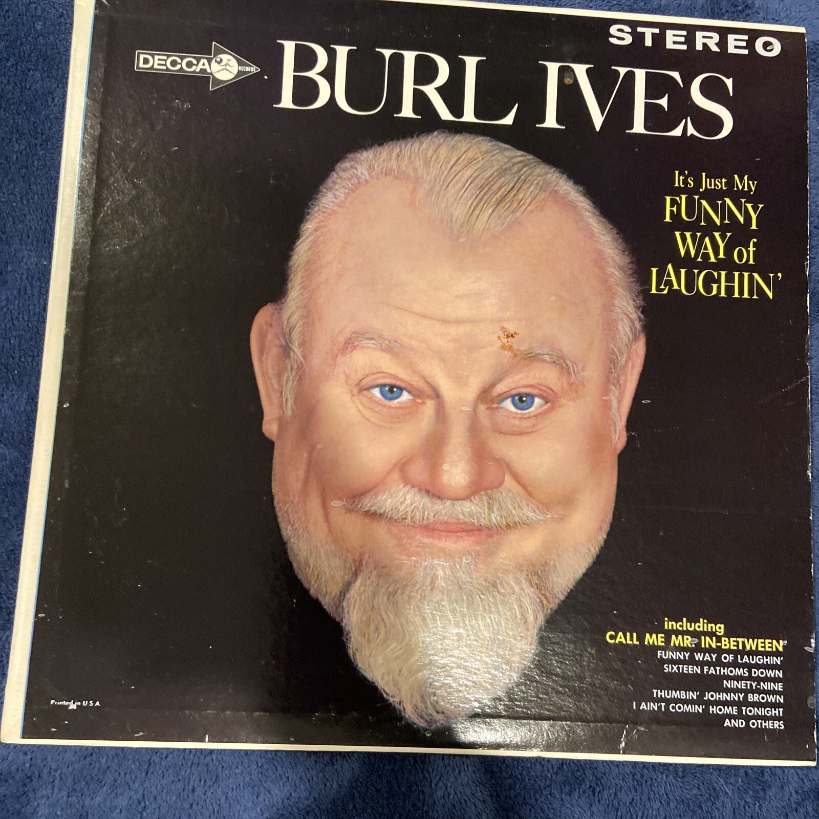 Burl Ives It's Just My Funny Way Of Laughin Original Mono Decca Record 1962 vtg