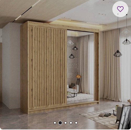 Breydan Studio Wooden Wardrobe With Sliding Mirror Door | eBay UK
