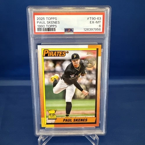 2025 Topps Paul Skenes #T90-63 PSA 6 Pittsburgh Pirates