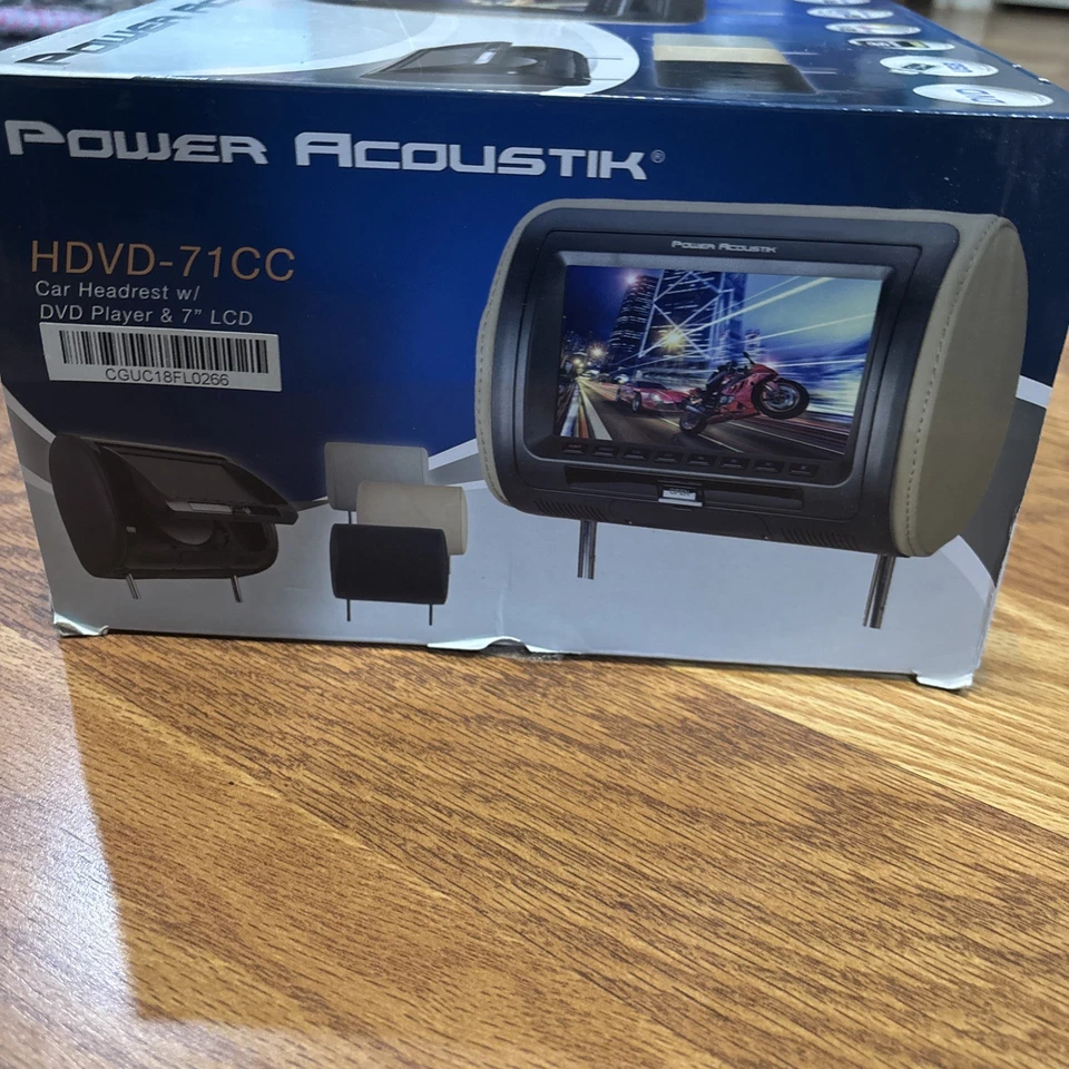 Power Acoustik H-91CC 9" Headrest Monitor Black Gray Tan IR FM Transmitter - Image 2 of 4