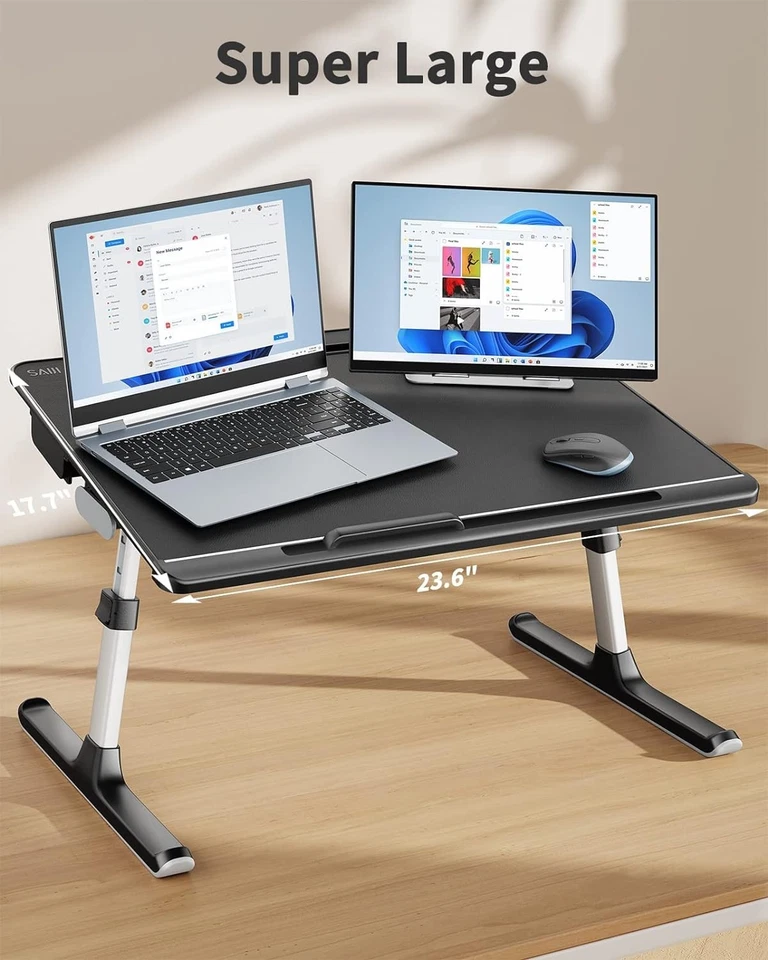 Ergonomic Laptop Tray with Storage Drawer: Perfect for Gaming, Writing, and More - Image 4 of 4