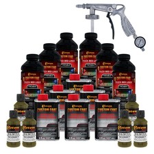 Olive Green T74 Urethane Spray-on Truck Bed Liner 1.5 Gallon Kit W Spray Gun Olive Green T74 Urethane Spray-on Truck Bed Liner 1.5 Gallon Kit W Spray Gun