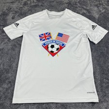 Adidas Kids Premier UK Soccer Jersey White Aeroready Shirt Size M Number 24