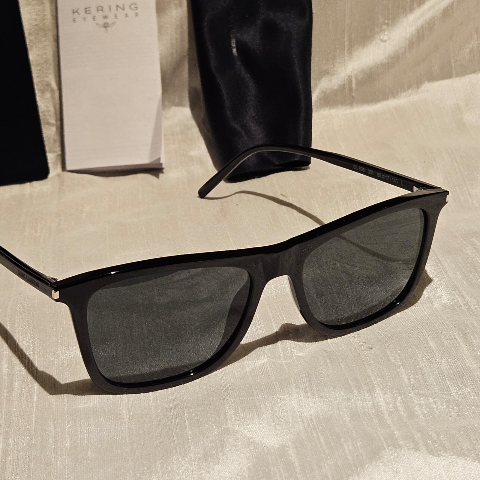 Saint Laurent SL 895 001 Black Rectangular Unisex Sunglasses Made in Italy thumbnail 2