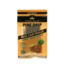 King Palm Flavored Mini Palm Leaf Cones 5 Pack Pine Drip Natural Sesh