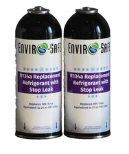 Enviro-Safe Auto R134a Replacement Refrigerant with Stop Leak, 2 Pack
