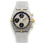 VINTAGE BREITLING CHRONOMAT 81950 TWO TONE AUTOMATIC WRISTWATCH SS 18K GOLD