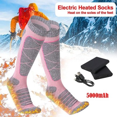Electric Heated Socks Washable Rechargeable Battery Men Women Winter Foot Warmer