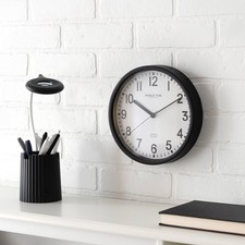 Mainstays 8.78" Black Indoor Clock - Analog, Modern, Round, Quartz, Easy to Hang