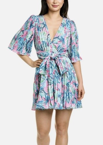 SAYLOR Byrd Mini Dress Flutter Sleeve Resort Tropical Size Small - Picture 16 of 17