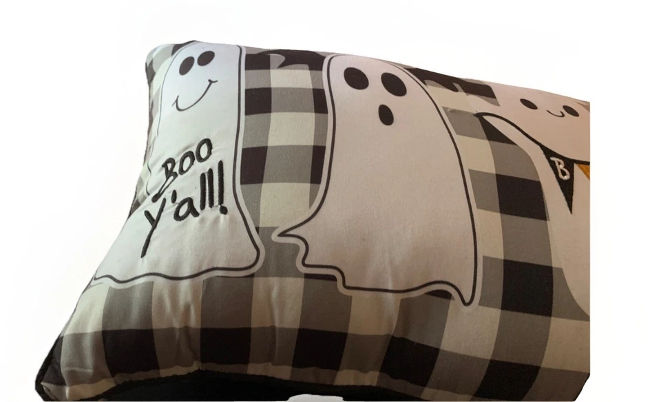 Buffalo Plaid Ghost Pillow - Image 2 of 4