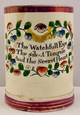 Antique 19th Cent. Transferware Staffordshire Mug -