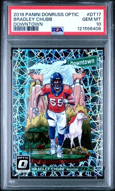 2018 DONRUSS OPTIC BRADLEY CHUBB #DT-17 DOWNTOWN! PSA 10!! SSP ROOKIE RC