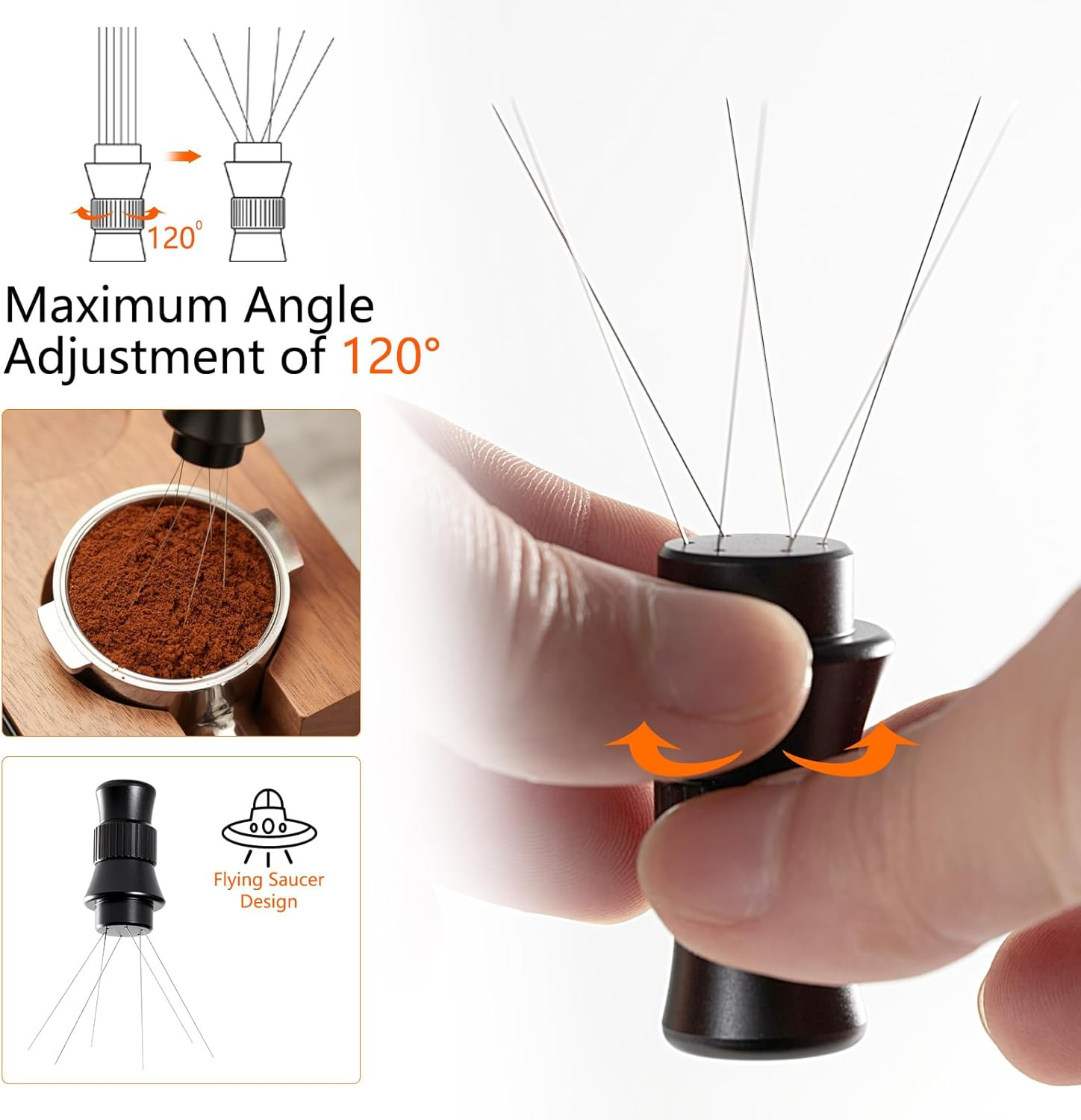 IKAPE WDT Tools, Espresso Stirrer Distribution Tool, Tamper for 51/54/58MM 