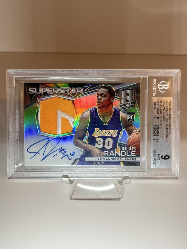 2014-15 Panini Spectra Superstar #5 Julius Randle RC Patch Auto 1/1 🔥 BGS 9/10