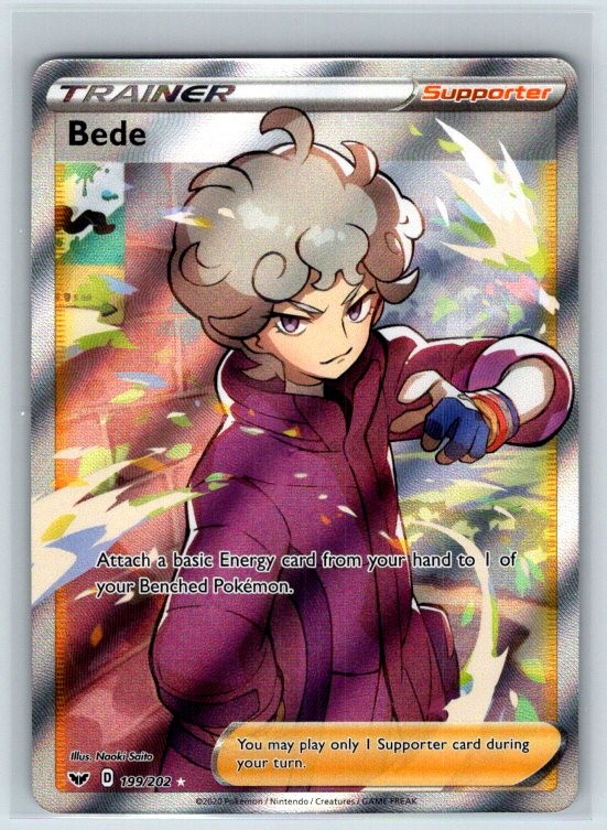 Bede 199/202 Sword & Shield Holo NM