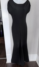 NWOT  Black Maxi Dress Flare Hem Small