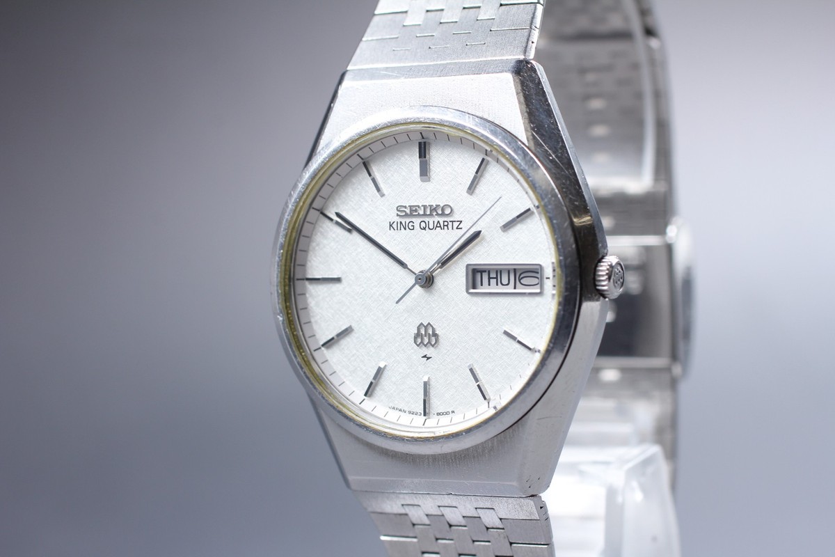 Vintage 1981 Seiko King Twin Quartz 9223-8000 KQ Snowflake Dial 
