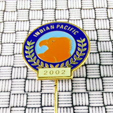 Rare Australian Indian Pacific 2002 Railway Enamel Stick Pin Badge 23mm x 50mm