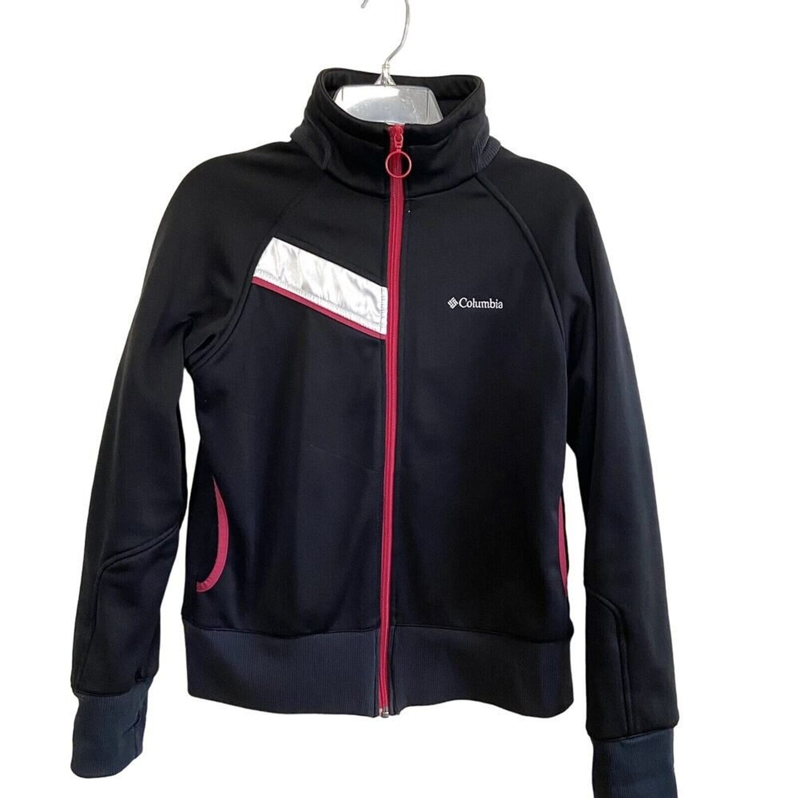 Columbia Interchange Soft Shell Jacket Black Red … - image 6