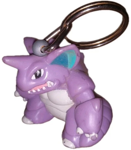 Vintage 1999 Nintendo Pokemon Keychain Nidoking Fob Burger King Key Ring