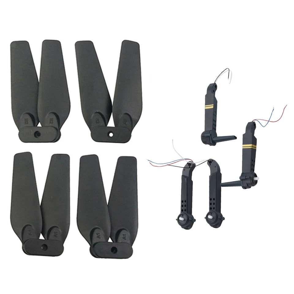 Brazo motor eje R/L delantero/trasero original + hélices para eachine E58 JY019 RC Drone Foto 2 de 4