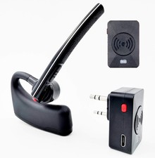 Walkie Talkie Bluetooth Headset, Bluetooth Earpiece with Noise Cancelling Mic