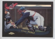 2002 Topps Chrome Traded & Rookies Black Refractor 35/100 Eddie Perez #T12 n1u