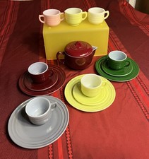 Hazel Atlas Little Hostess Sierra Tea Set Moderntone Vintage Childs 16 Piece