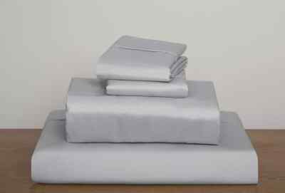 1000TC Luxury New 100%Egyptian Cotton ~Zipper Duvet Set SilverSolid All US Sizes