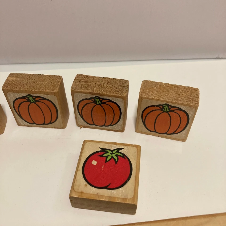 Sesame Street Farm Set - Vegetables - Wooden Blocks - Partial Set - Image 4 of 4