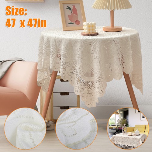 Square Small Table Cloth Vintage Lace Tablecloth For Dinner Party