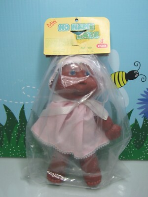 1984 DARK SKIN MINI NO NAME BABE - 8'' Vicma Troll Doll- SPAIN -NEW IN BAG
