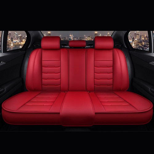 Car Seat Covers Deluxe PU Leather Seat Cover Front Rear Seat Set Full Surrounded - Picture 23 of 41