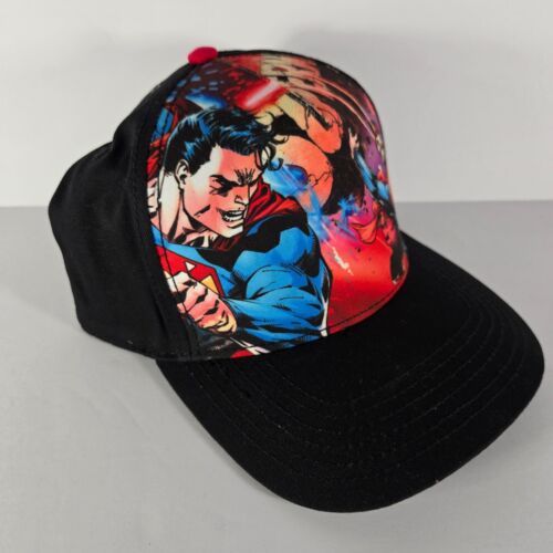 DC Comics Official Superman GraphicCollage Youth Snapback Cap One Size Fits Most - Picture 2 of 9
