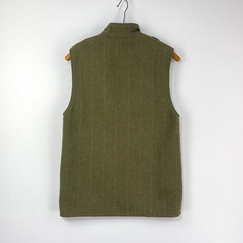 Bob Parratt Tweed Shooting Vest Mens Small Green Country Sporting Waistcoat - Picture 2 of 19