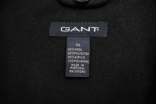 Gant Jacke Herren XL Doppeldecker Wollmischung Versteckte Kapuze Gefüttert - Bild 9 von 12