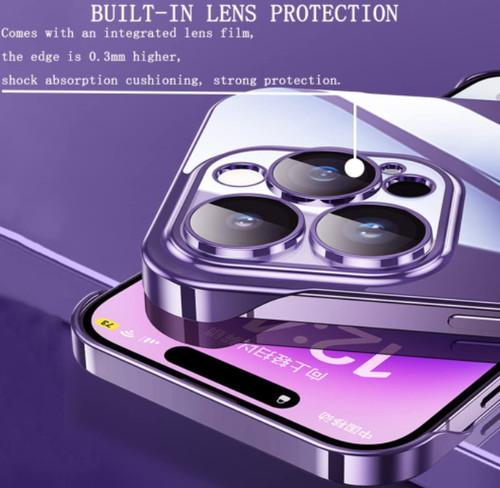 Magnetic Slim Clear Case for iPhone16 Plating UltraThin Bumper Borderless Design - Picture 4 of 15