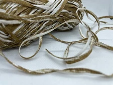 Ice Yarns Cotton Tape Print #56788 Old Gold (Greenish) White 100% Cotton Ribbon