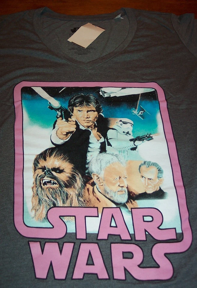 复古风格女式 TEEN 星球大战全新希望汉·索洛 T 恤 XL 全新带标签 — 第 2/3 张图片