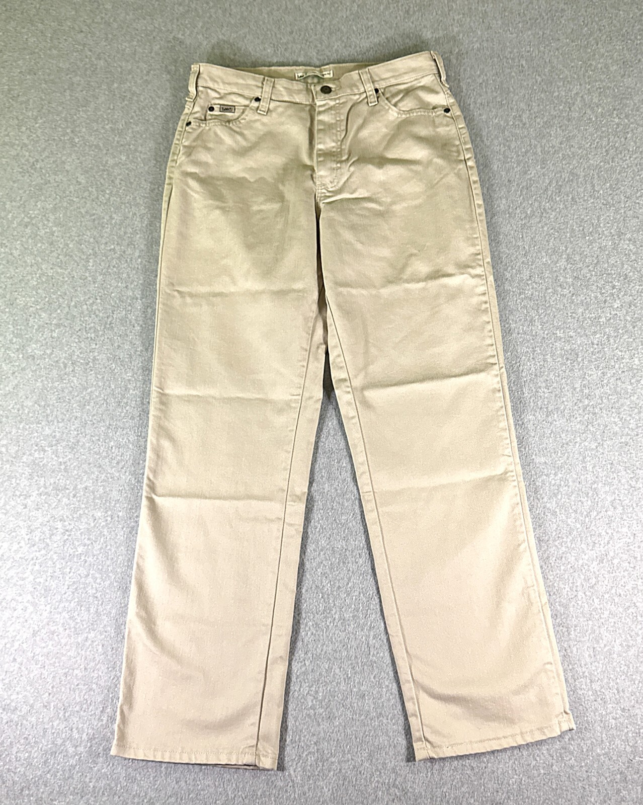 Lee Womens Jeans Beige Tag Size 10 (30x31) High Rise Relaxed Straight Canvas