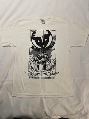 The Attitude Rare Darkness White T-Shirt Vtg. Original Logo Sz.M