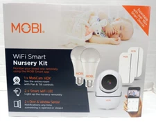 MOBI Smart Nursery Automation Kit, Smart LED Light Bulb, Smart Door & Window