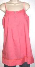 Ann Taylor Loft Women's Size XS Pink Tunic Top w Pintucks & Spaghetti Straps NWT