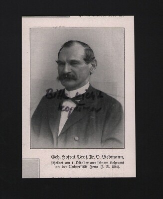 Picture document 1911, illustration walking Hofret Prof. Dr. D. Liebmann University Jena